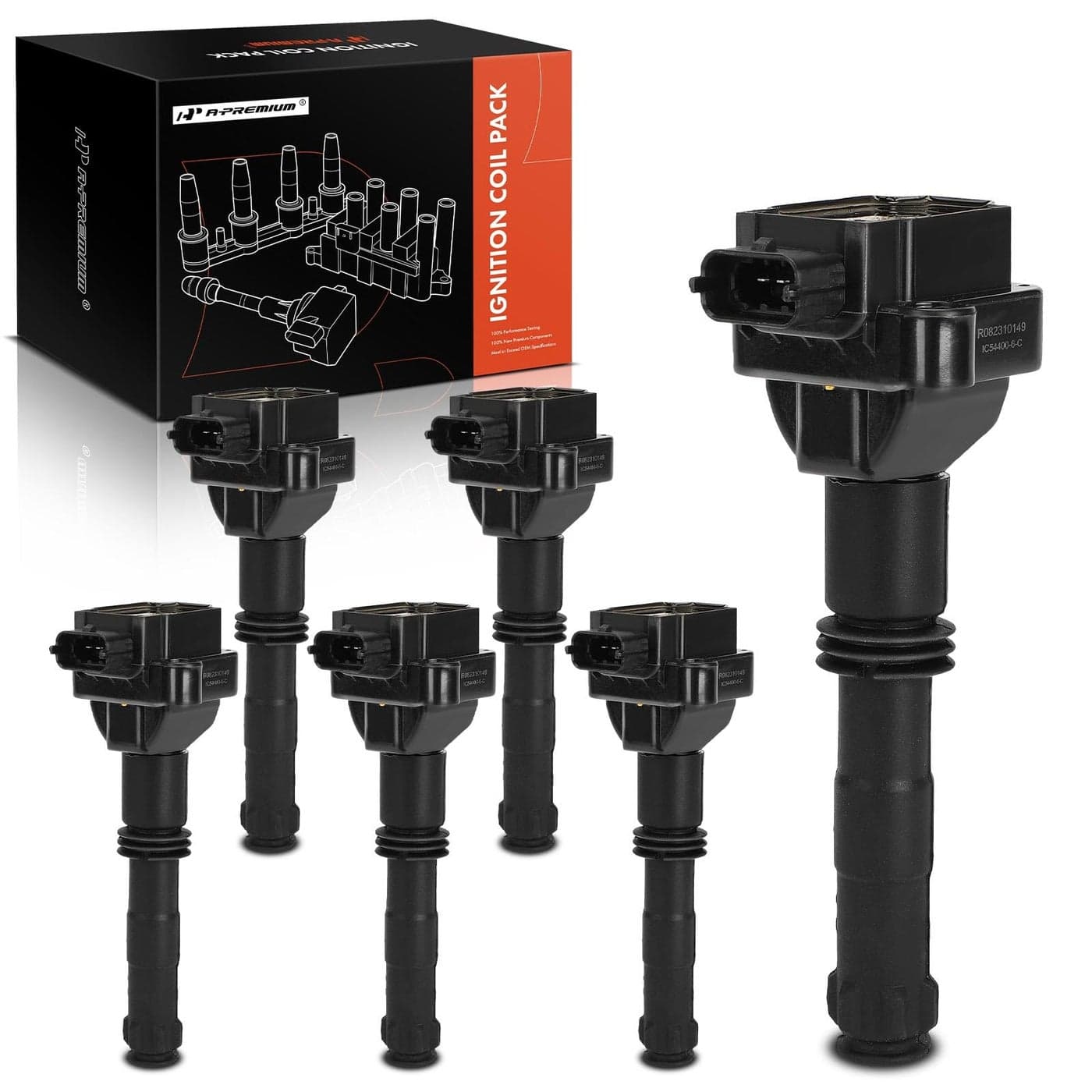 APremium Engine Ignition Coil Pack Compatible with Porsche 911 19992012 Cayman 20062008 27L 34L 36L 38L 6PC Set