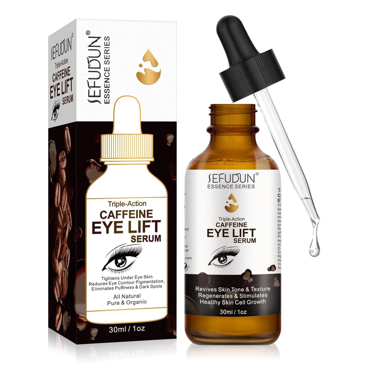 Caffeine Eye Serum EGCG Eye Serum for Dark Circles and Puffiness Under Eye Serum Reduces Puffiness Dark Circles Under Eye Bags Wrinkles and Fine Lines Around The Eyes Under Eye Serum 30ml