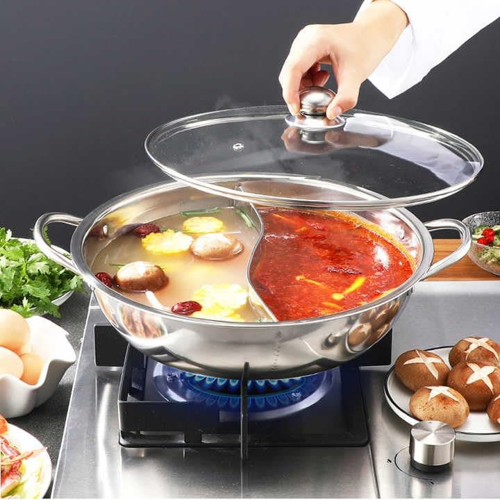 VBM Premium Stainless Steel Hot Pot Durable NonStick Perfect for Hot Pot and Fondue HeavyDuty Stainless Steel Hot Pot Ideal for Family Meals and Hot Pot Dinners