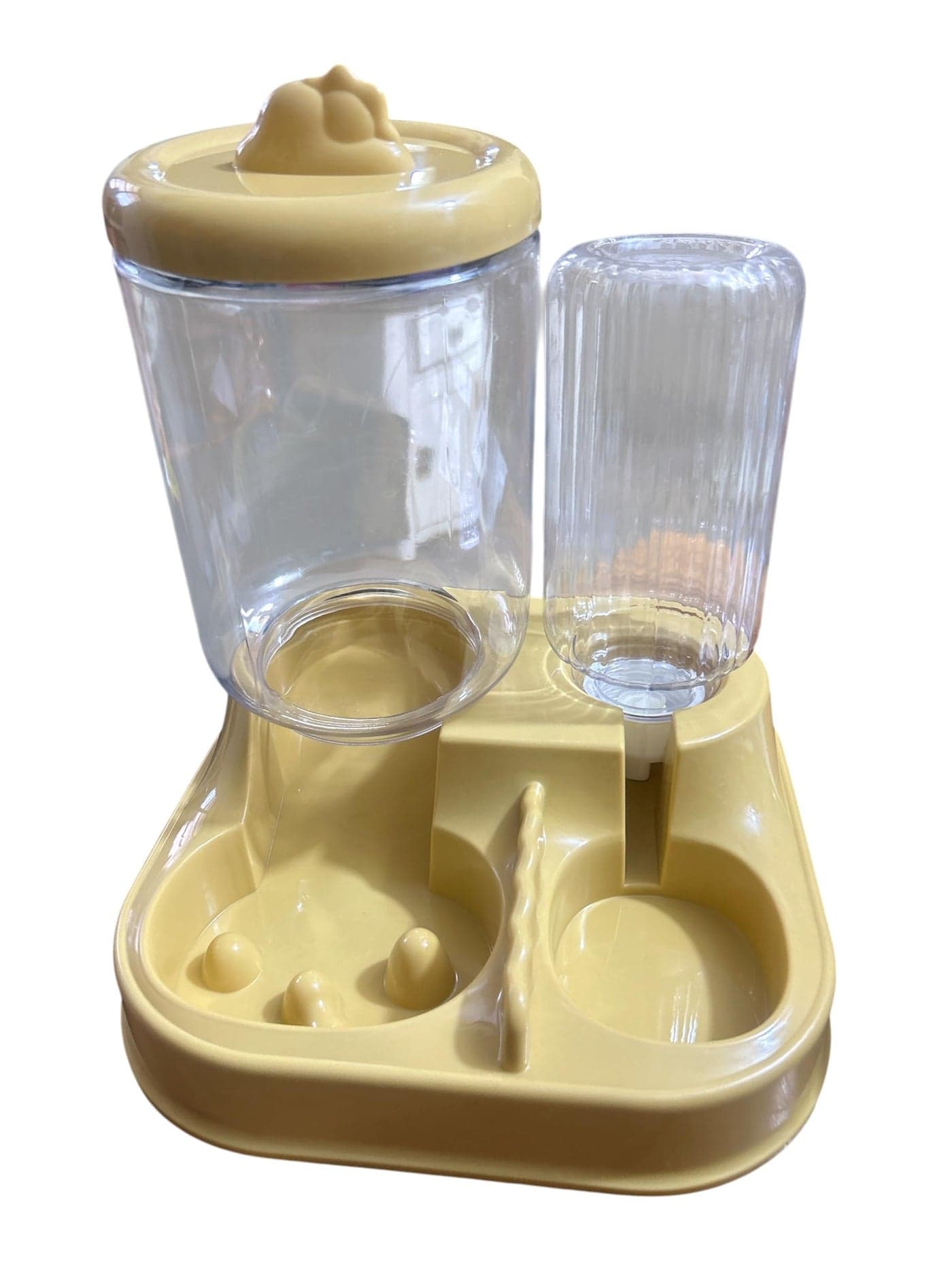 Gorilla pets 2-in-1 Pet Feeding Bowl and Water Bottle Set for Puppies and Cats | self Feeder Water Bottle and Food dispancer Color May Vary Size Size 30L x 22W x 26H Centimeters