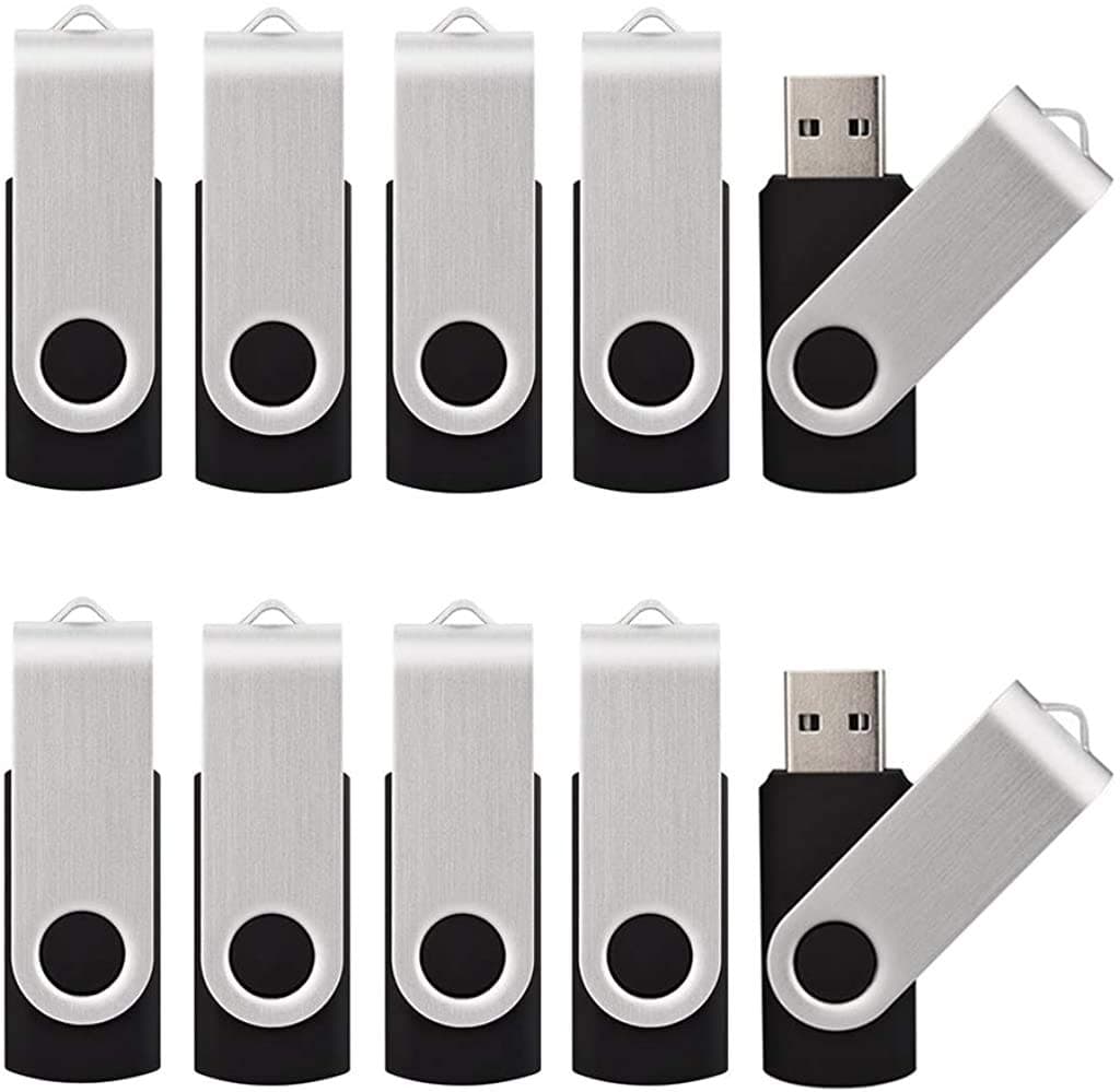 KALSAN 50 Pack USB 2.0 Thumb Drives - 256MB Flash Memory, Black