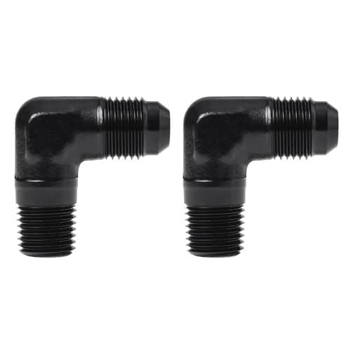 EVIL ENERGY 6AN to 14 NPT Male 90 Degree Fitting Adapter Aluminum 2PCS