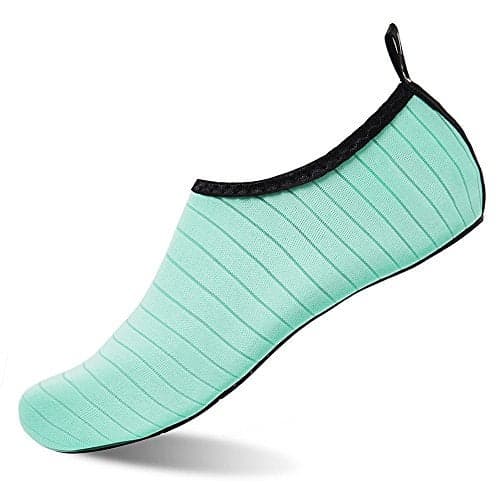WateLves Womens and Mens Kids Water Shoes Barefoot Quick-Dry Aqua Socks for Beach Swim Surf Yoga Exercise (TW.Green, S)