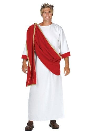 RG Costumes Men's One Size Caesar The, White/Red