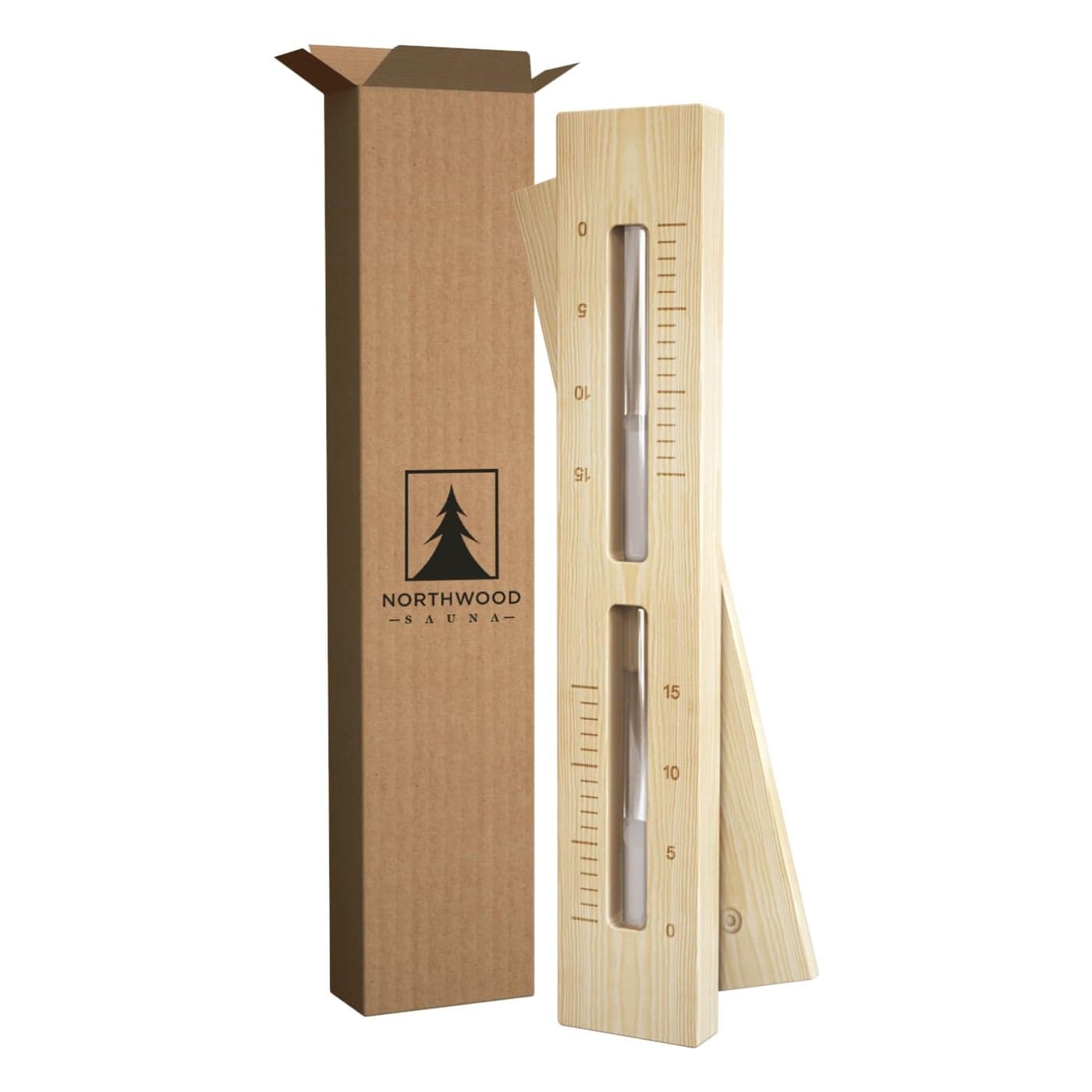 Northwood Sauna Sauna Sand Timer Handmade from Finnish Pine Wood WallMounted Rotating 15Minute Hourglass with White Sand