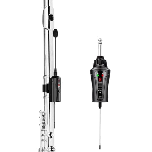 ACEMIC UHF Wireless Flute Microphone System Wireless Tieon Microphone for Flute Suitable for Live Performances PA Systems Audio Mixers and Speakers DT5
