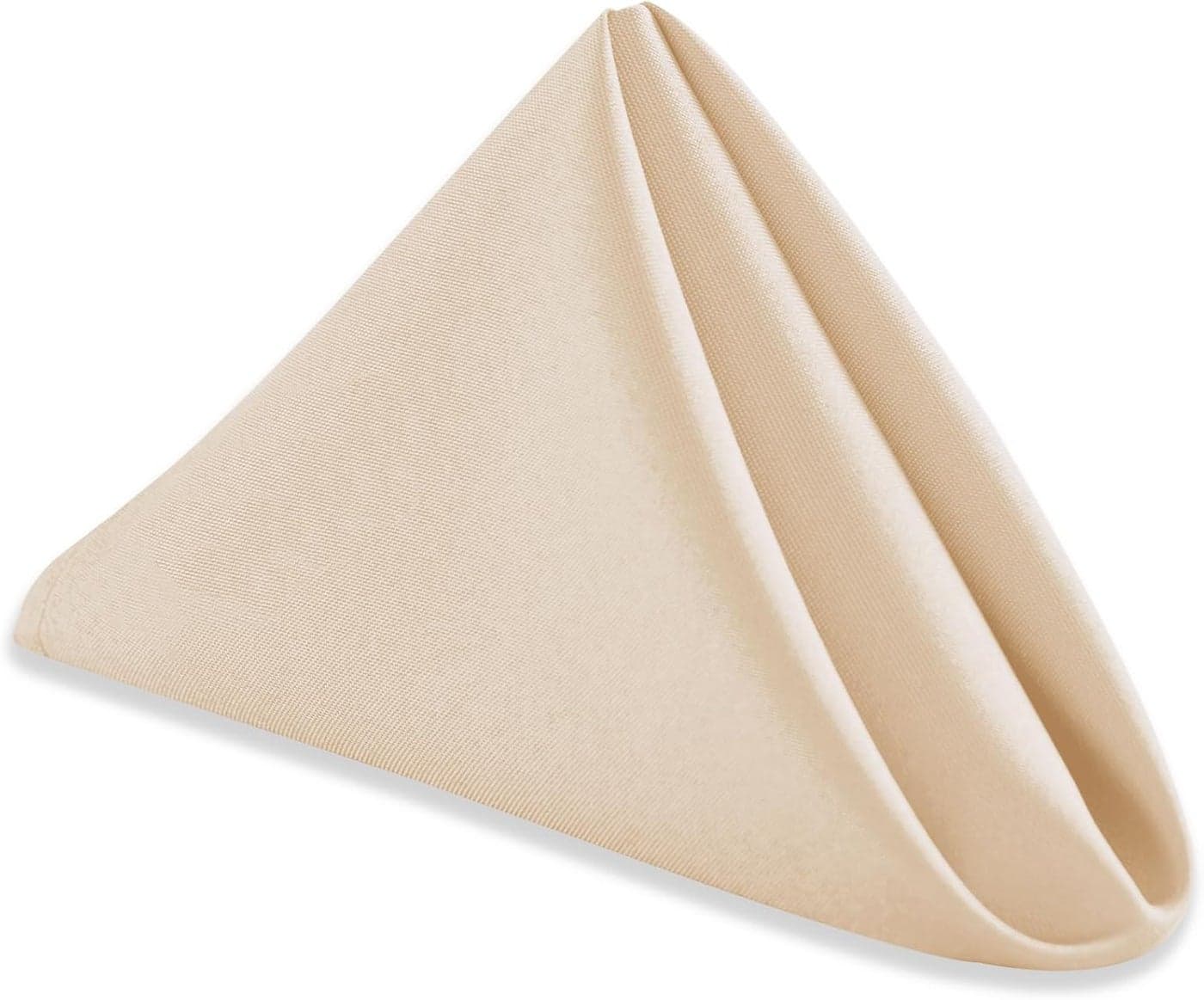 DWCN Cloth Napkins Set of 12 18 x 18 Inch Washable Polyester Dinner Napkins with Hemmed Edges for Restaurant Party and WeddingBeige