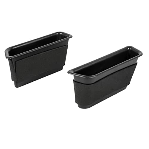 RTTCZ Front Door Side Storage Box Organizer Tray Pocket Armrest Container Interior Accessories for Ford Mustang 2015 2016 2017 2018 2019 2020 2021 2022 2023 2024Black 2pcs