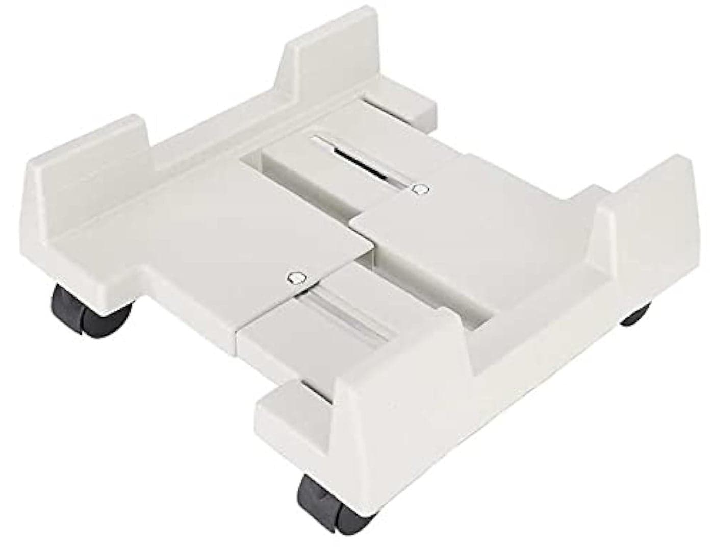 Alexvyan Acrylonitrile Butadiene Styrene Adjustable Heavy Duty Cpu And Air Purifier Trolley With Castor Wheels Computer Floor Stand Trolley Cpu Air Purifier Stand (Multiple Use) (White)