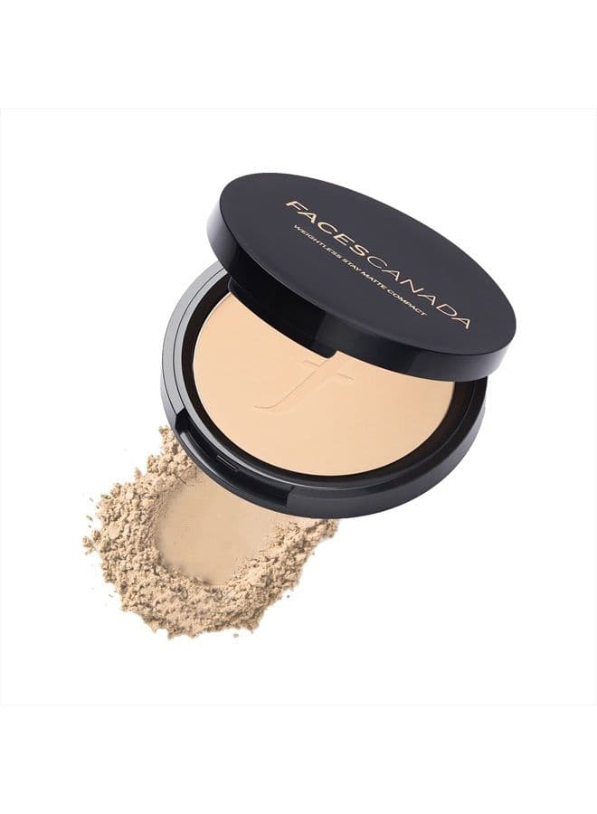 Faces Canada Weightless Stay Matte Compact Vitamin E & Shea Butter, Spf-20 Natural 02, 9 g