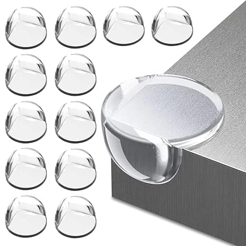 GLUN® Soft Corner Protector, Pack of 3 (12 Corners), Transparent Baby Safety Corner Edge Guards, Sharp Table Corner Guard Protectors for Baby Child Kids