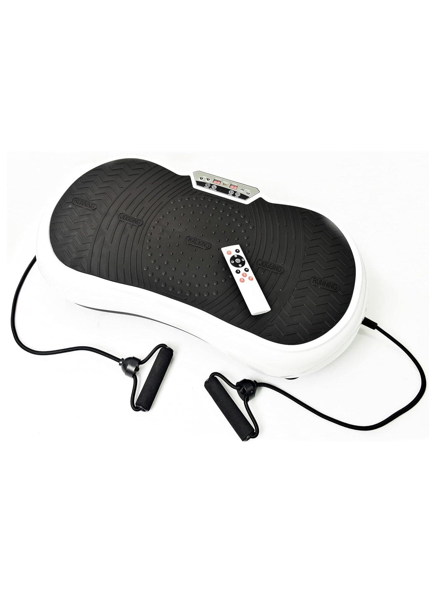 Vibration Platform Plate Full Body Massager with Resistance Bands & Remote Control for Weight Loss by Fat Burning - Portable Tools