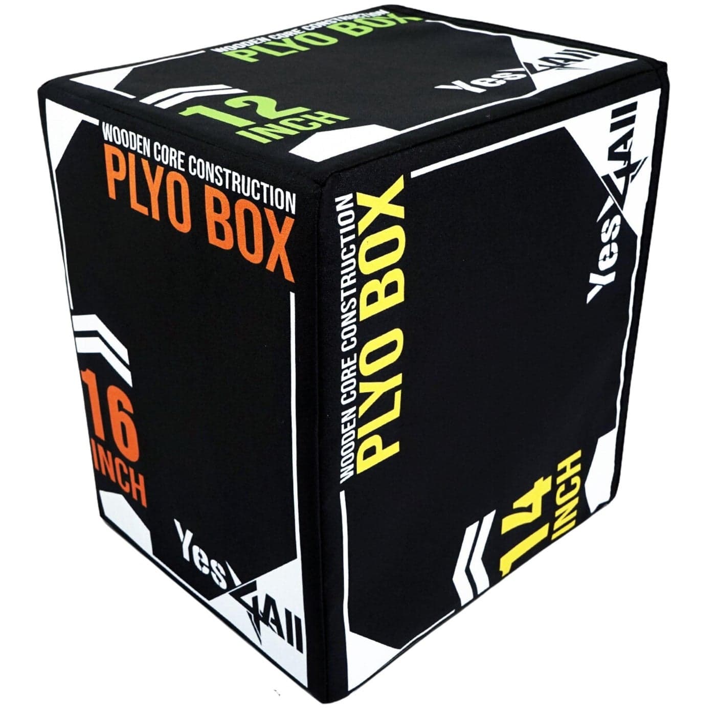 Yes4All 3 in 1 Soft Plyo Box Wooden Core, Foam Plyometric Box for Exercise, Plyometric Training, Available in 4 Sizes