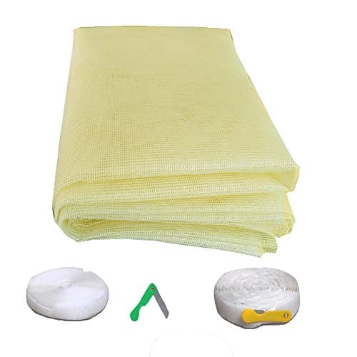 SAI PRASEEDA Mosquito Net for Window with Fiber Glass Mesh 4/9feet(120/270cm) 48/108Inches 1 Year Guarantee Without Stitched (Ivory Color) 200GSM No:35