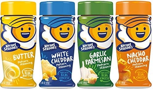 Kernel Seasons 4 Pack Seasoning Kit ButterGarlic ParmesanWhite CheddarNacho Cheddar