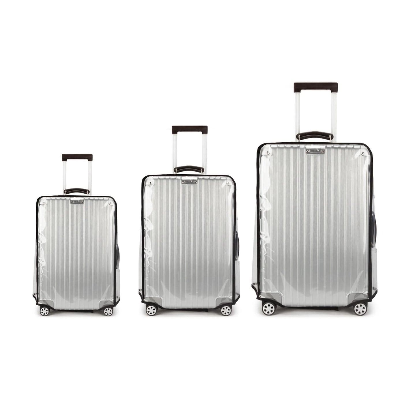 Wsstacxy 3Pieces Luggage Cover Protectors Clear PVC Suitcase Cover Set Suitcase Covers Transparent Waterproof Suitcase Sleeve for 202428inch Luggage 20 24 28Inch