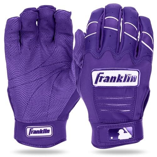 Franklin Sports MLB Baseball Batting Gloves - CFX Pro Adult + Youth - Baseball + Softball Purple, Adult Medium