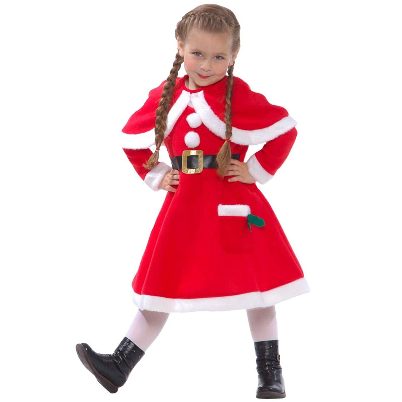 Morph Kids Santa Costume Santa Costume Girls Mrs Claus Costumes for Kids Christmas Costumes for Girls Medium