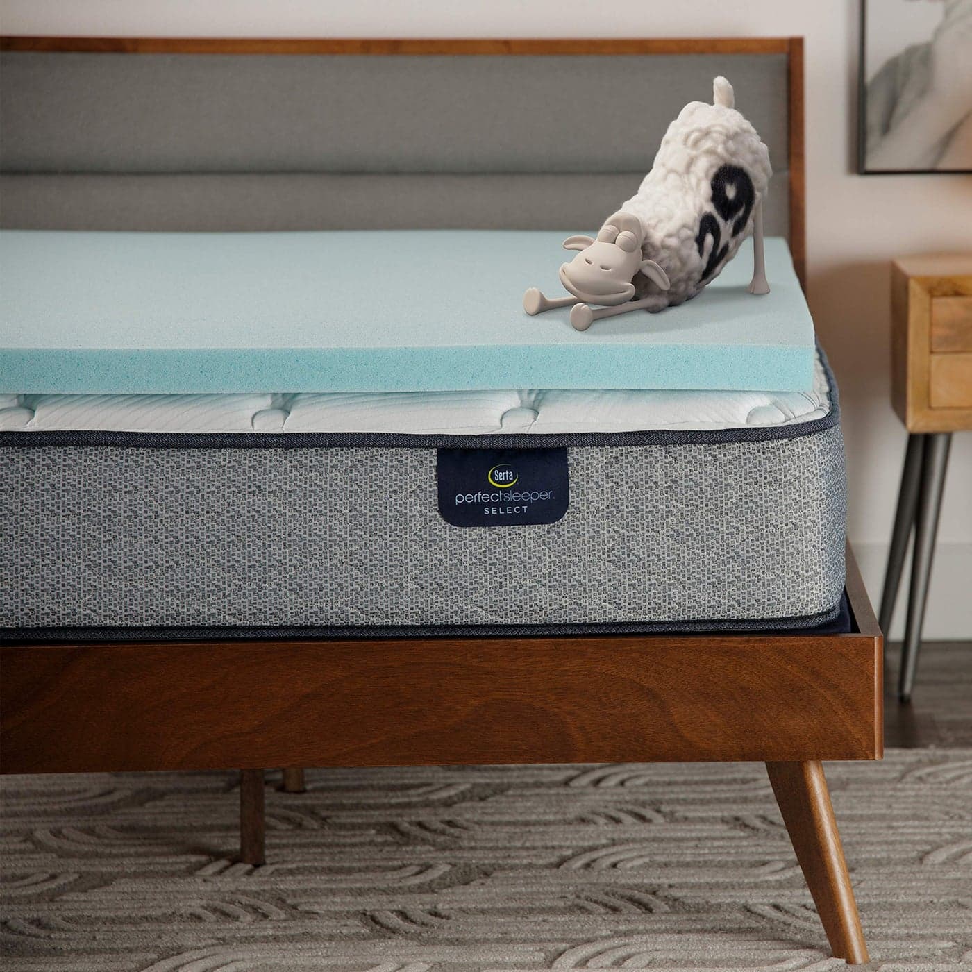 Serta ThermaGel Cooling PressureRelieving Memory Foam Mattress Topper 2 Inch California King