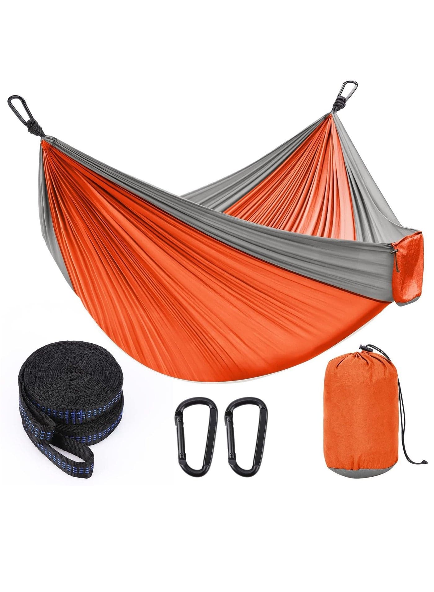 Camping Hammock Double Single Outdoor Hammocks with 2 Tree Straps Portable Lightweight Nylon Parachute for Travel Backpacking Hiking Backyard