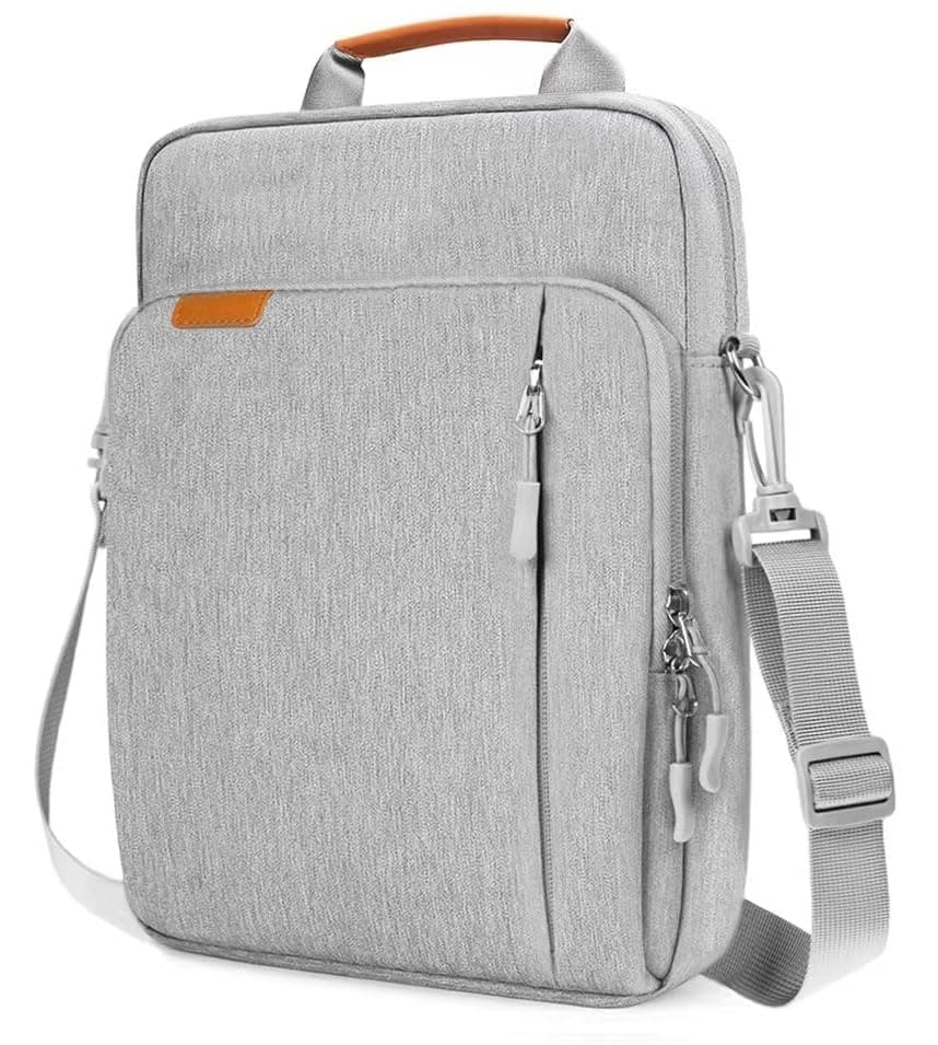 ProElite Tablet Sleeve Bag 9-11" for iPad 10.2/10.9/Pro 11/9.7/ Samsung/Lenovo/Galaxy Tab A9+/S8/S9 FE/Realme Pad 2/Xiaomi Mi pad 7/Redmi Pad, Oneplus Pad, with Handle and Shoulder Strap, Grey