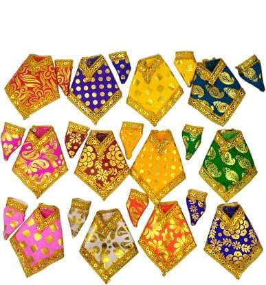SHINDE EXPORTS shirdi saibaba idol dress cloth vastra shawl (pack of 12 for 13.5 inches idol (five no.))