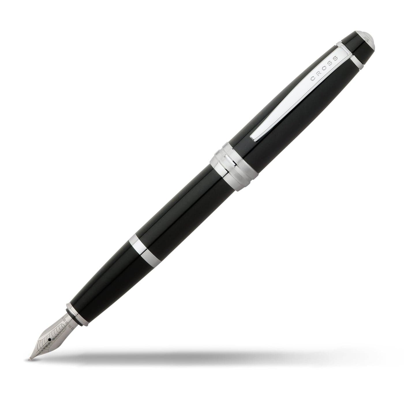 Cross Bailey Refillable Fountain Pen, Stainless Steel Medium Nib, Includes Gift Box - Black