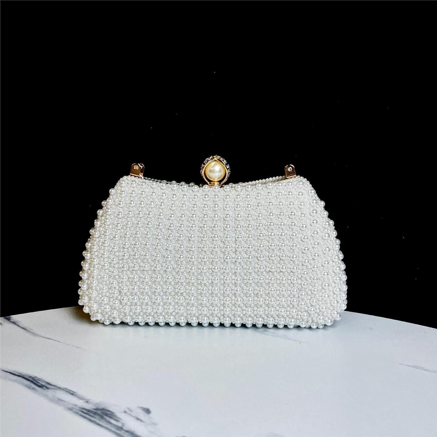 Trendy Elegant Handmade Pearl Bag Celebrity Dress Evening Dress Banquet Hand Bag Crossbody Bag Evening Bag