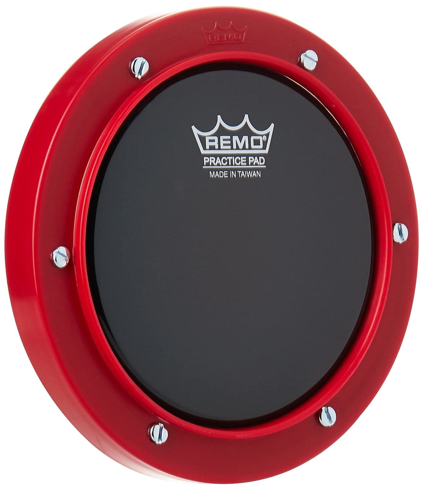 Remo RT000658 6 Red Tunable Practice Pad with Ambassador Ebony Drumhead