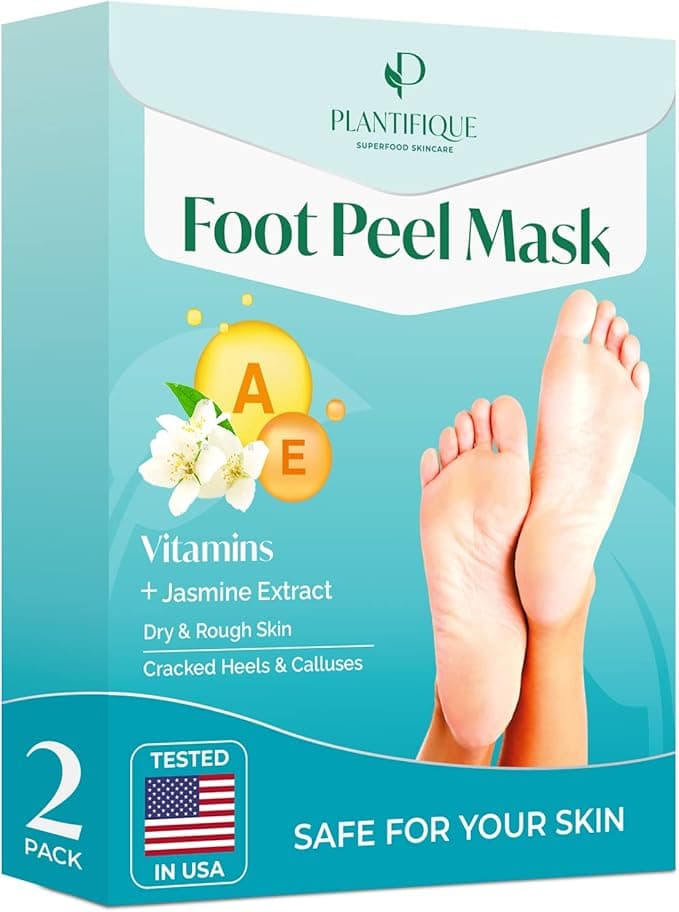 Plantifique Foot Peel 2 Pack Mask Foot Mask Dermatologically Tested Repair Heels Removes Dry Dead Skin for Soft Baby Feet Exfoliating Peel Mask for Hard Skin Peeling Valentines gifts