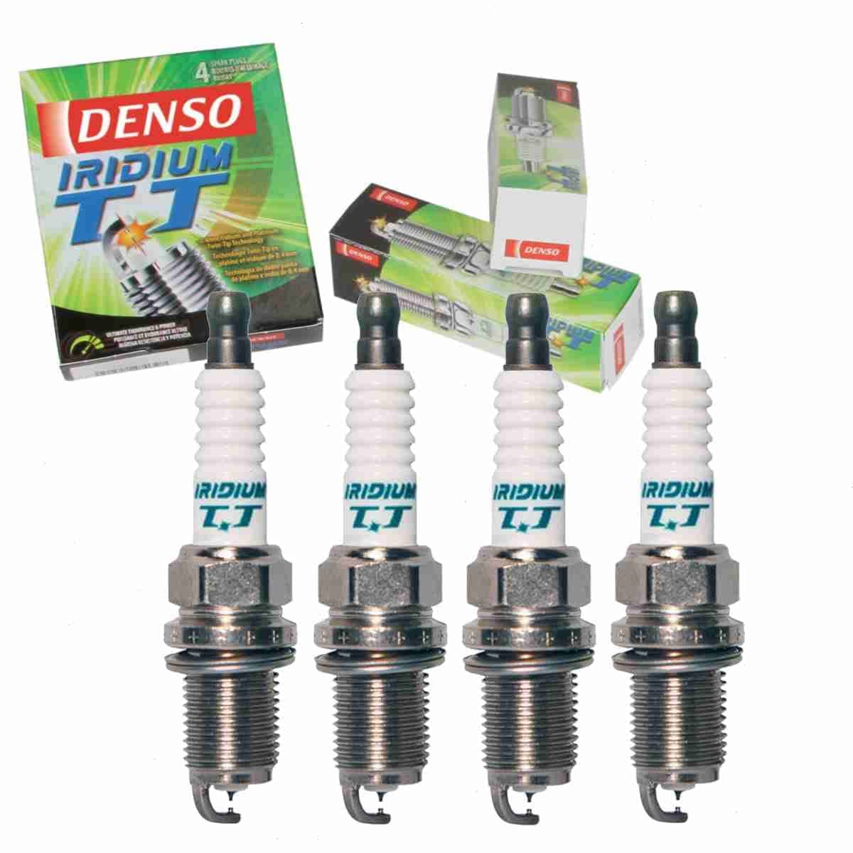 4 pc DENSO Iridium TT Spark Plugs compatible with Honda Accord 22L 23L L4 19902002