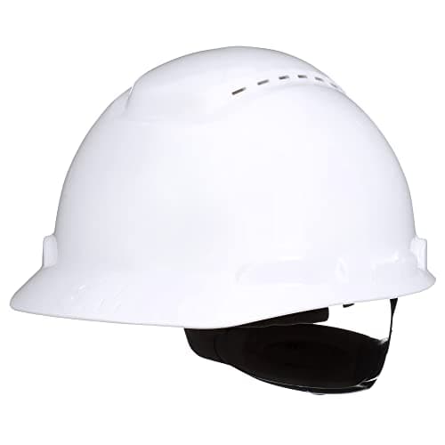 SecureFit Hard Hat SecureFit H-701SFV-UV, White, Vented Cap Style Safety Helmet with Uvicator Sensor, 4-Point Pressure Diffusion Ratchet Suspension, ANSI Z87.1, Medium
