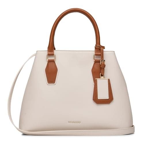 Miraggio Olivia Solid Handbag for Women with Adjustable & Detachable Sling/Crossbody Strap (Ivory)