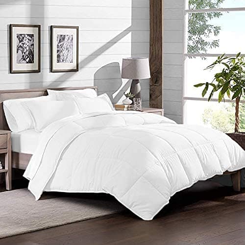 TIQH Siliconized 250 GSM Microfibre Reversible AC Comforter Double Bed White