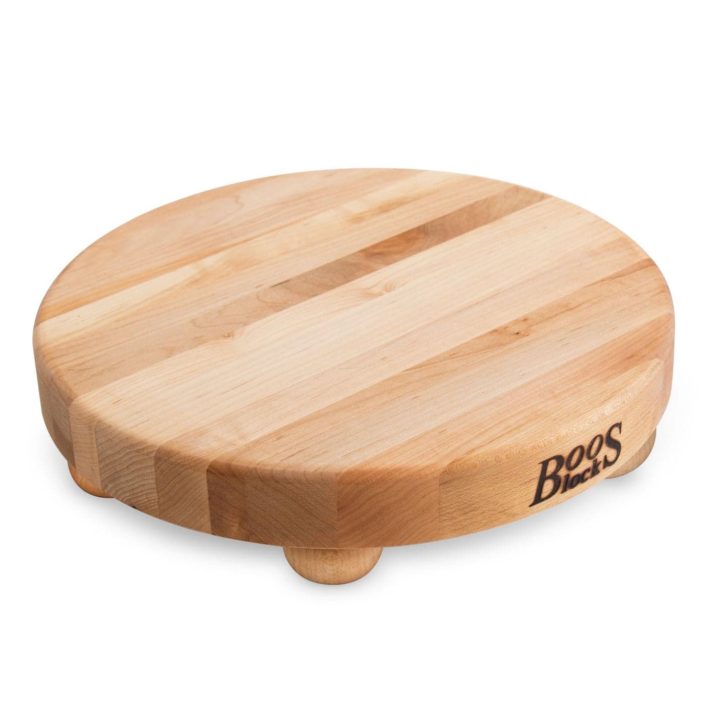John Boos Boos Block B Series Round Wood Cutting Board with Feet 15Inch Thickness 12 x 12 x 1 12 Maple
