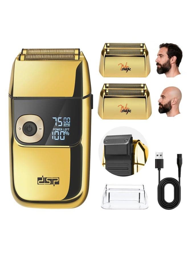 Beard Foil Shaver Shaving Razor Electric Beard Trimmer USB Charging Cable with LED Digital Display