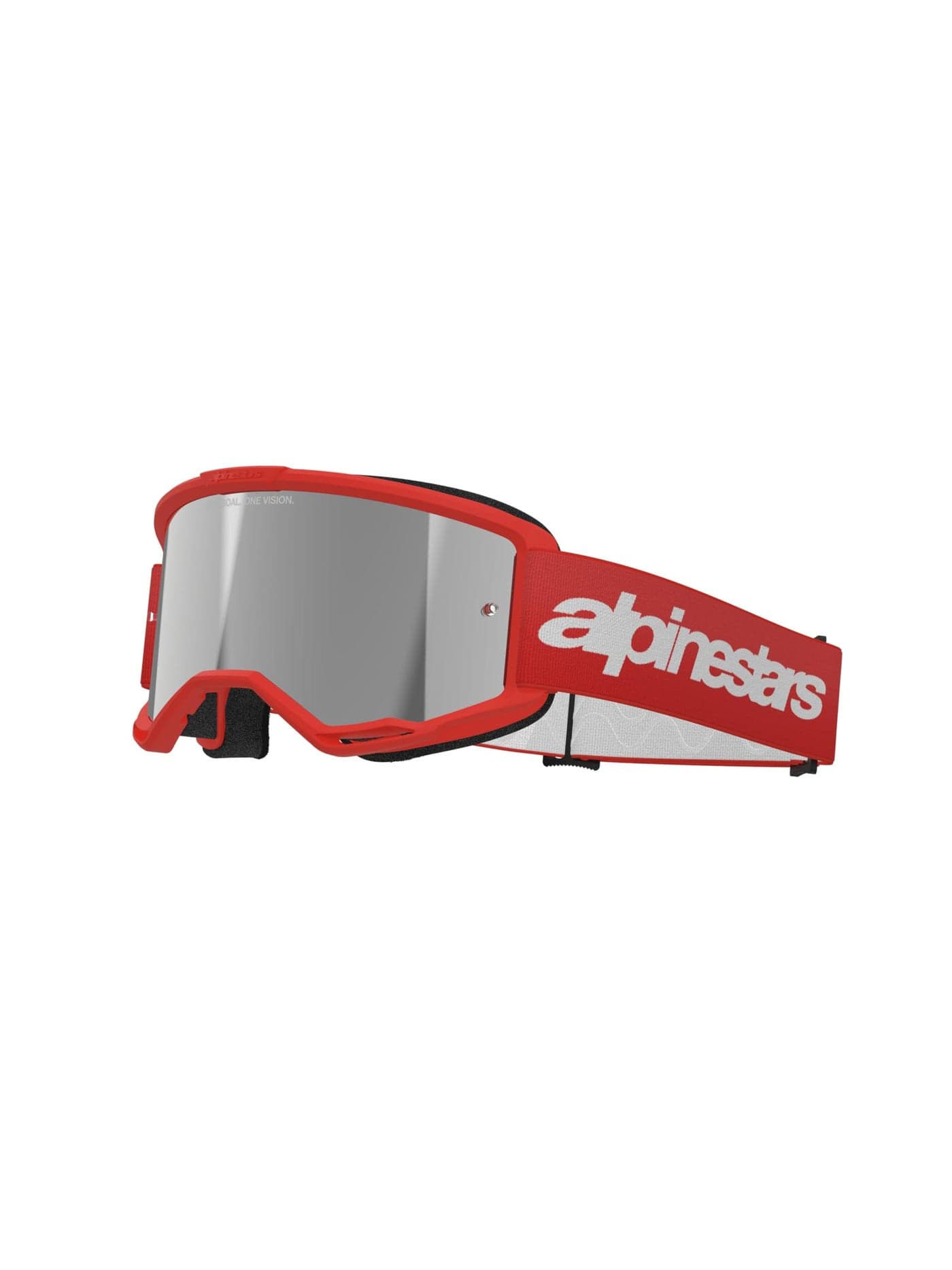 Alpinestars Vision 3 MX ATV MTB Off Road Goggle Red Mirror Silver Lens