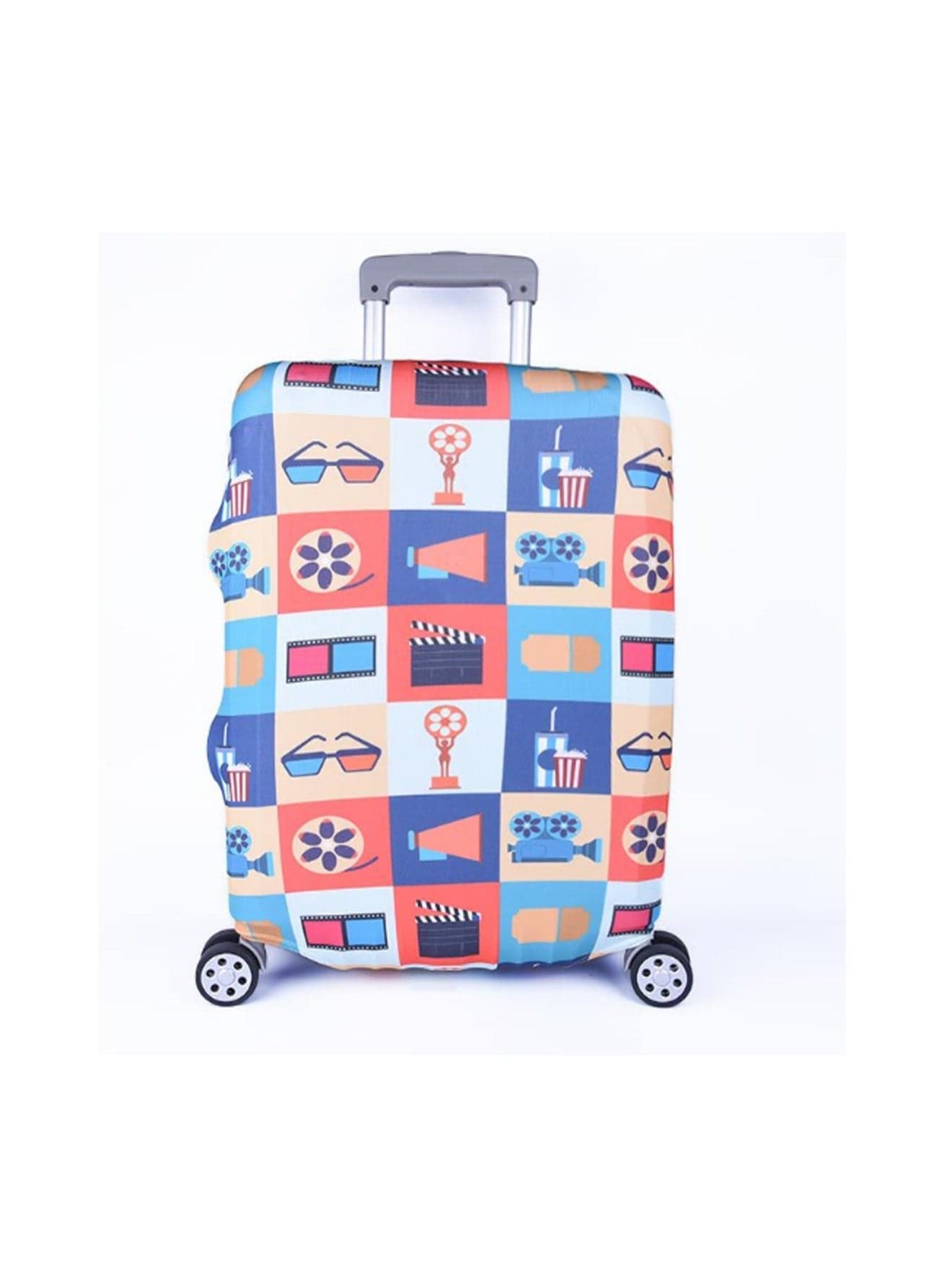 S Thickened Luggage Cover, Movie Pattern Premium Travel Suitcase Protective Cover For Wheeled Luggage, Waterproof, Dustproof And Scratch-Resistant Luggage Cover