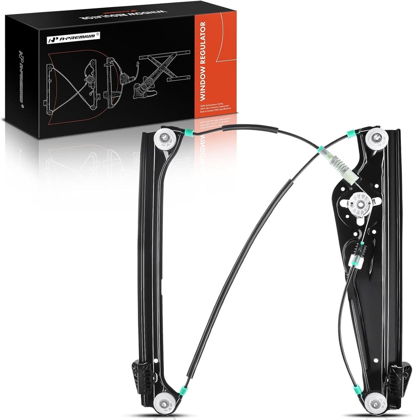 A-Premium Power Window Regulator without Motor for BMW E65 E66 745i 745Li 750i 750Li 760i 760Li 2002-2008 Front Right Passenger Side