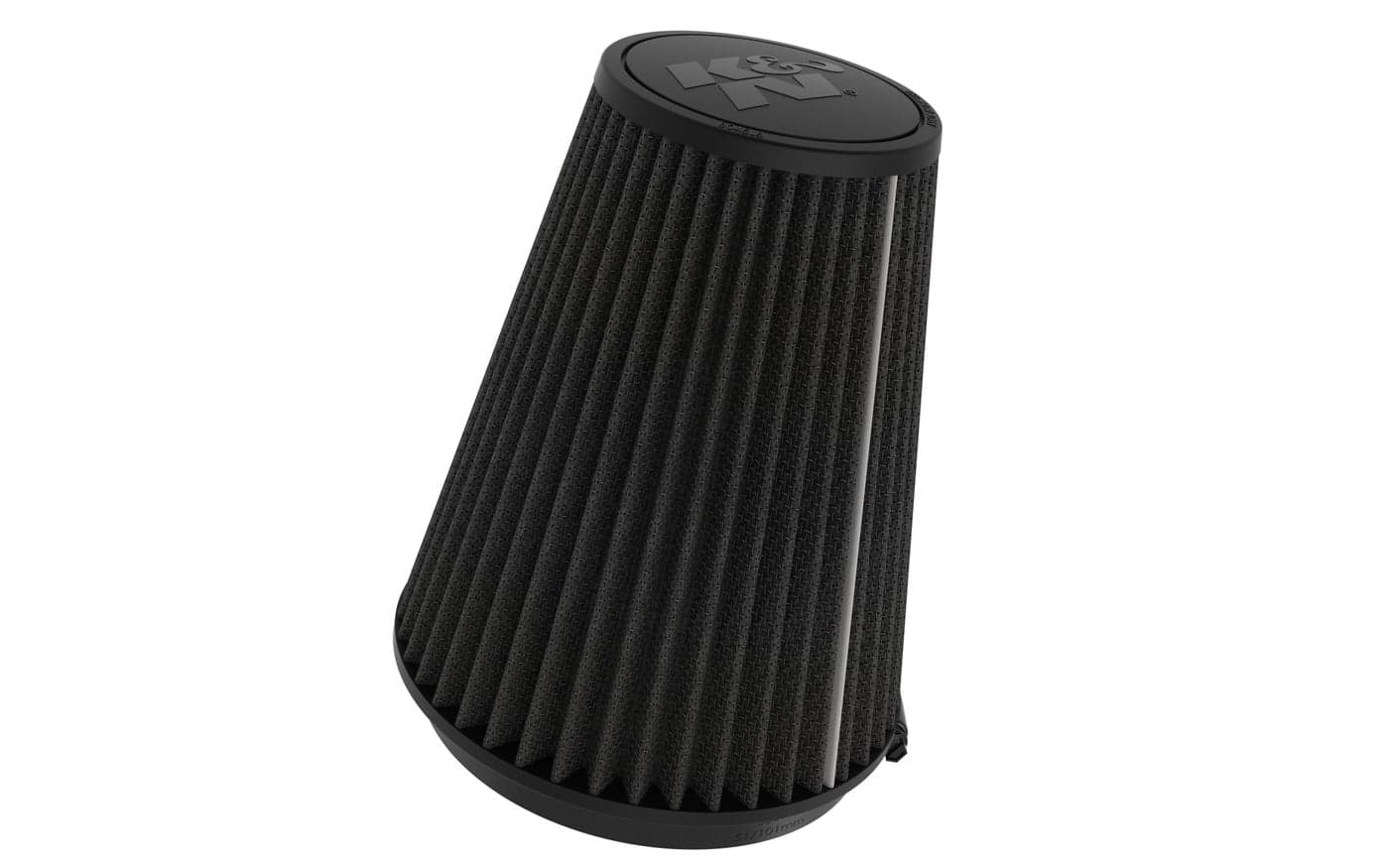 K&N Universal Clamp-On Air Filter: Dry Synthetic, Washable, Oil-Free, Replacement Engine Filter: Flange Diameter: 6 In, Filter Height: 9 In, Flange Length: 0.625 In, Shape: Round Tapered, RU-3115HBK
