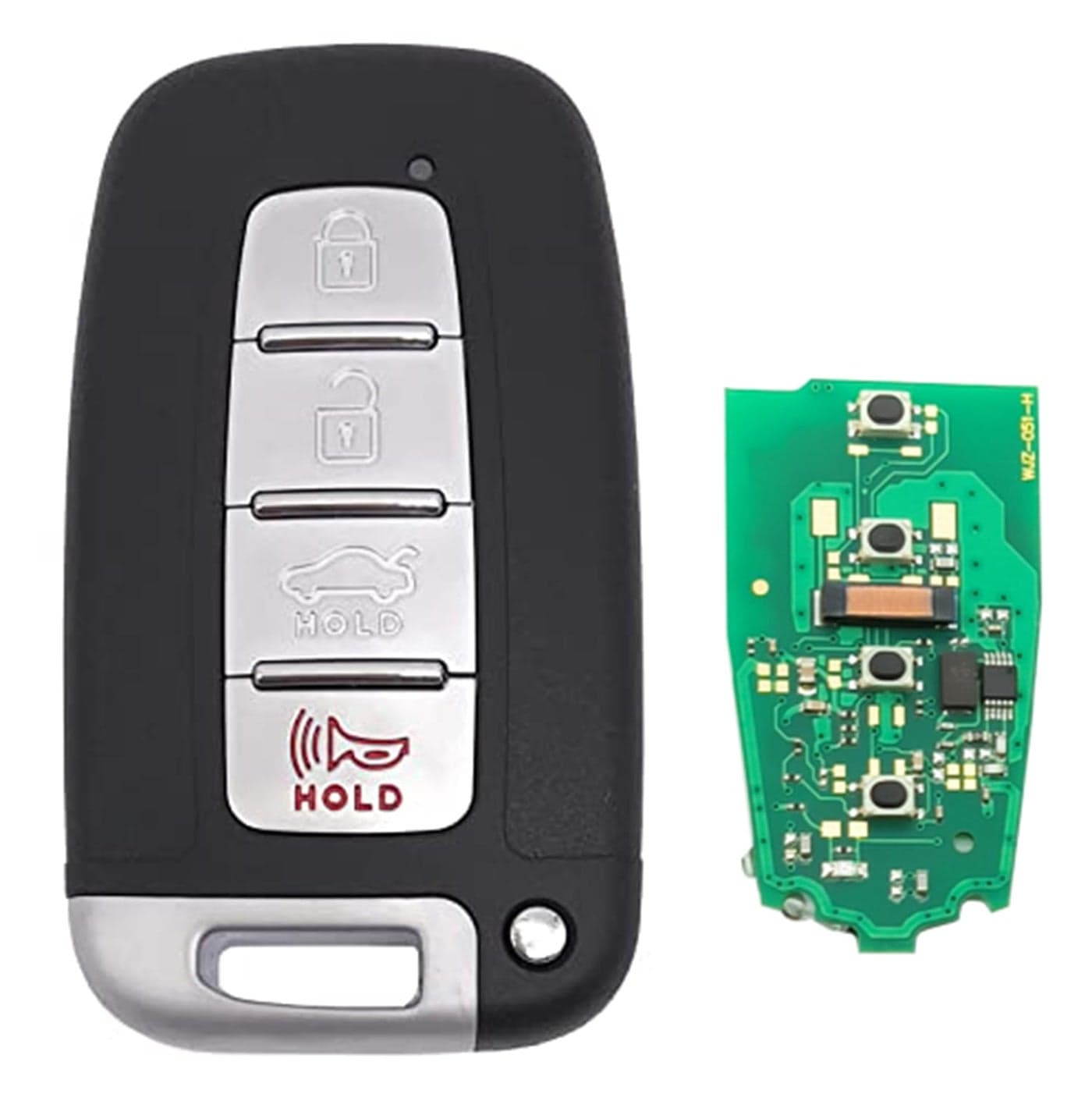 vurbemes 4 Buttons Replacement Key Fob fit for Kia Optima Sonata Elantra Genesis Veloster Smart Keyless Entry Key Fob (SY5HMFNA04)