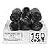 Aluf Plastics High Density Trash Bags 60 Gallon 150 Count 22 Micron eq 38 x 60 Black for Bathroom Office Industrial Commercial Janitorial Municipal Recycling