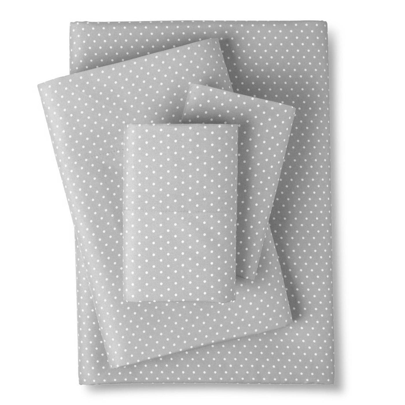 King Size Sheets Breathable Luxury Bed Sheets with Full Elastic Secure Corner Straps Built In 1800 Supreme Collection Extra Soft Deep Pocket Bedding Set Sheet Set King Dot Gray