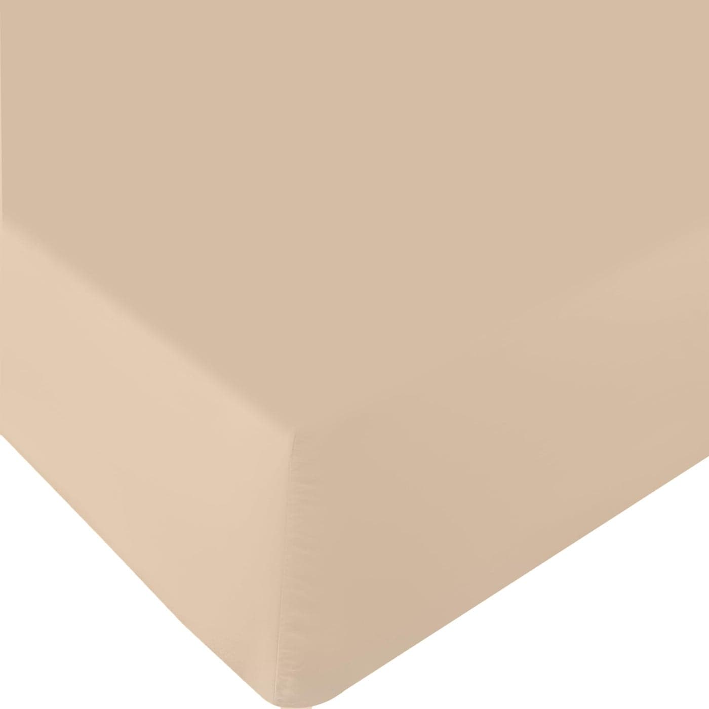 Utopia Bedding Full Fitted Sheet Bottom Sheet Deep Pocket Soft Microfiber Shrinkage and Fade Resistant Easy Care 1 Fitted Sheet Only Beige