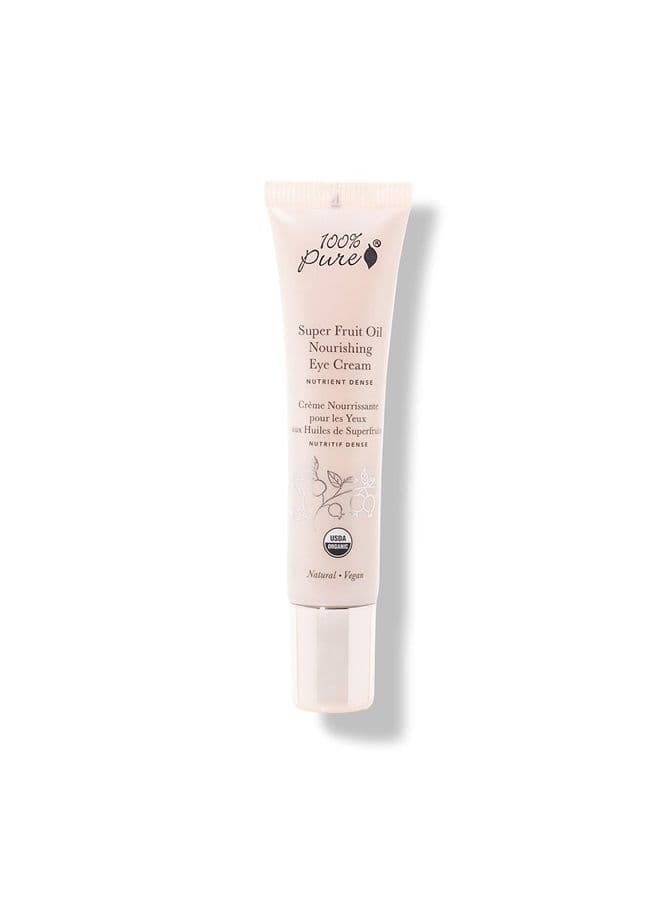 Super Fruit Oil Nourishing Eye Cream, Organic, Anti-Aging Under Eye Cream, Natural Eye Cream for Puffiness, Fine Lines, 0.5 Fl Oz