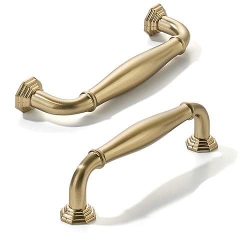 CABDM 10 Pack 312 Inch Hole Center Champagne Bronze Heavy Duty Solid Cabinet pulls Ideal for Dressers Bathroom cabinets and Kitchens cabinets