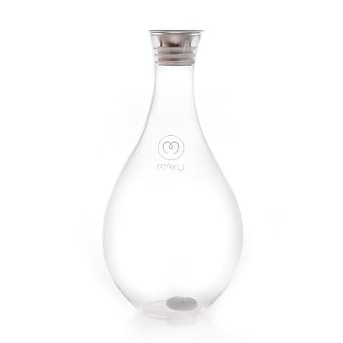 MAYU, Glass Water Pitcher Replacement Designed for Swirl Structured Water Device, 1.5 Liter, 100% Grade-A Borosilicate Glass, Dishwasher Safe, Swirl Base Not Included