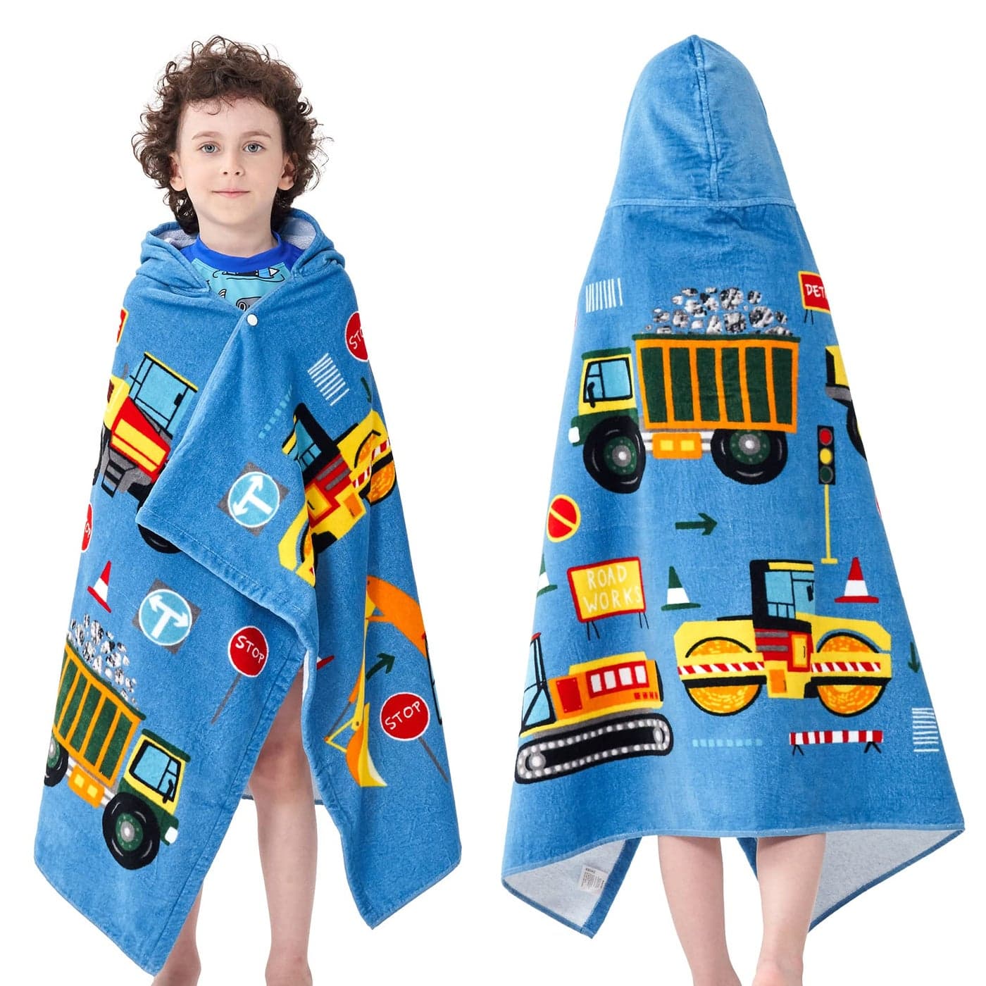 Bavilk Kids Bath Towels Kids Towel Girls Boys Hooded BeachBathroomPool Swim Towels 30 50 INCH Large Size Ultra Absorbent Cute Cartoon Animal Full Vitality 100 Cotton Wearable Wrap for Child