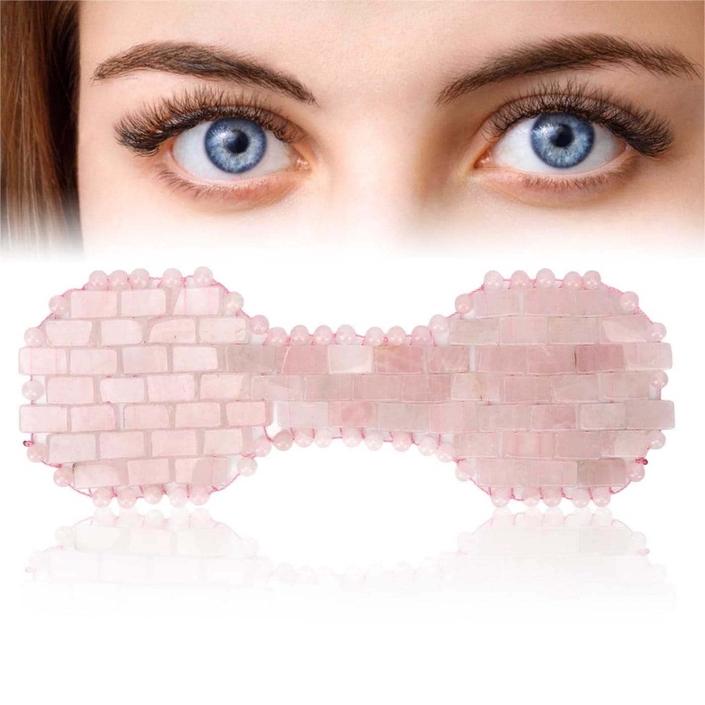 Jade Eye Mask Jadestone Eye Padfor Hot and Cold Anti Aging Treament Reusable Massage Jade Stone Sleep Eye Pad for Relaxation