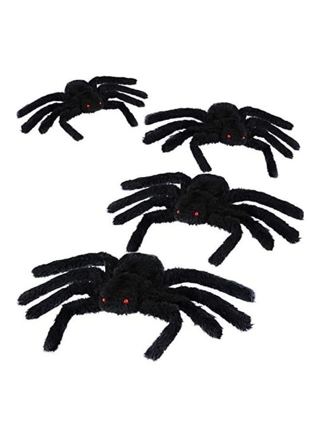 4-Piece Hairy Giant Spider Toys
